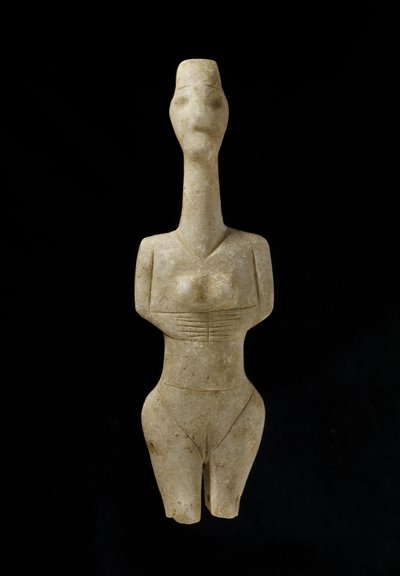 Kykladische Figur, Naxos, ca. 3000-2000 v. Chr. (Marmor) von Greek